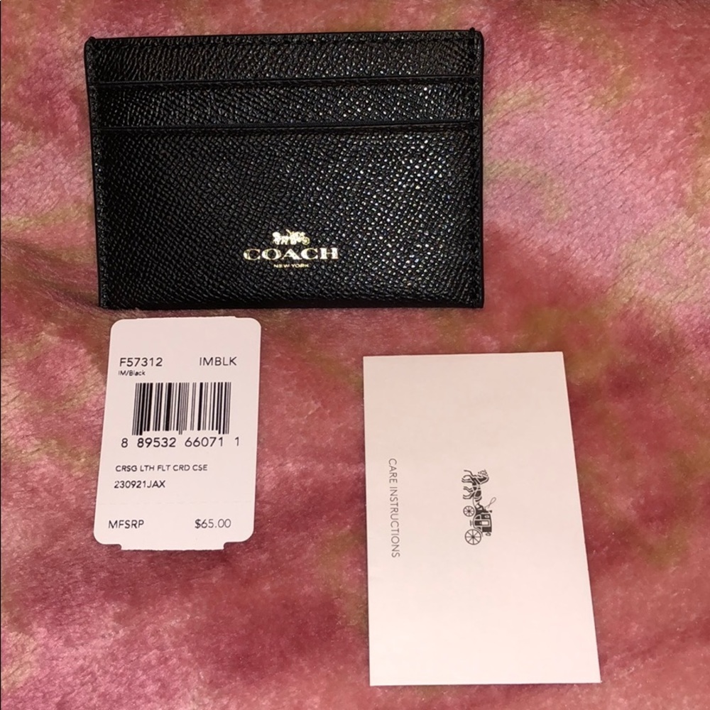 💥SOLD💥Coach crossgrain leather flat card case
